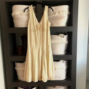 How & Wen Silk/Beaded Party Dress